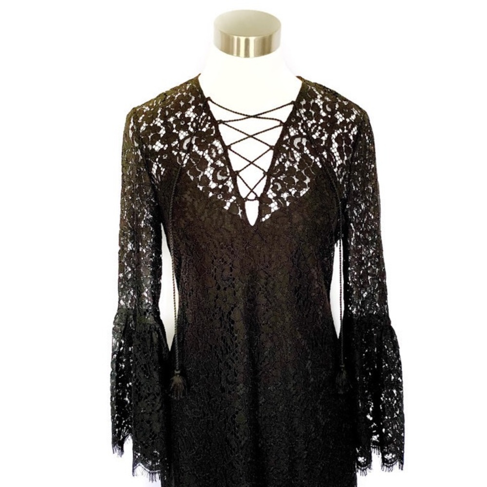 Rachel Zoe Lace Dress with Bell Sleeves 4 - Picture 2 of 8
